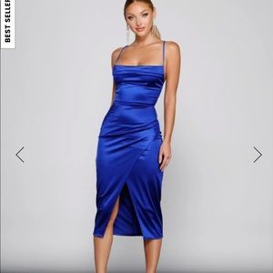 Windsor satin midi dress. Size XS